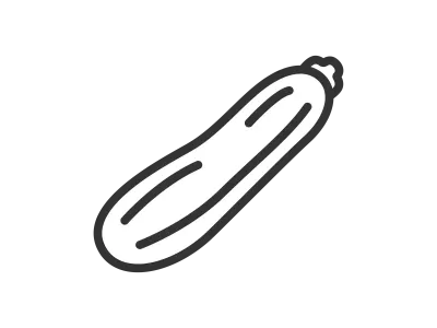 ズッキーニのアイコンのイラスト