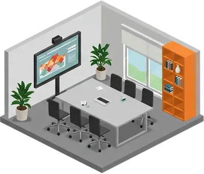 Graphiques de bureau isométriques 3D