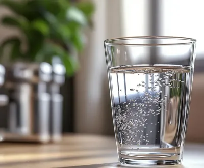 책상 위의 물컵