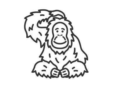 オランウータンのイラスト
