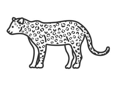 動物の豹のイラスト