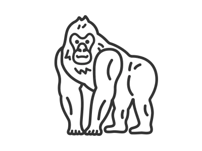 ゴリラのイラスト