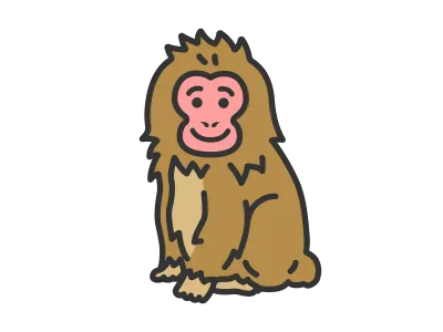 日本猿のイラスト