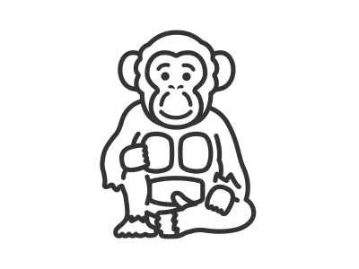 チンパンジーのイラスト