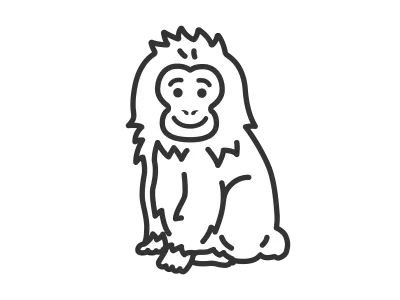日本猿のイラスト