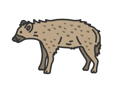 ハイエナのイラスト