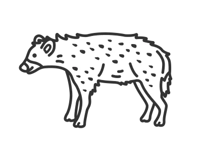 ハイエナのイラスト