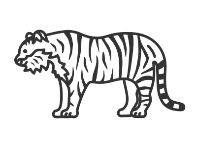 ホワイトタイガーのイラスト