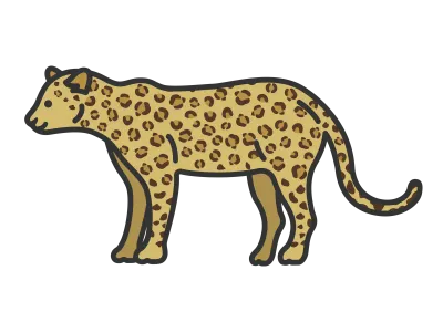 動物の豹のイラスト