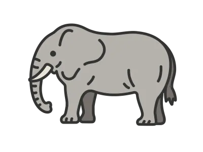 象のイラスト