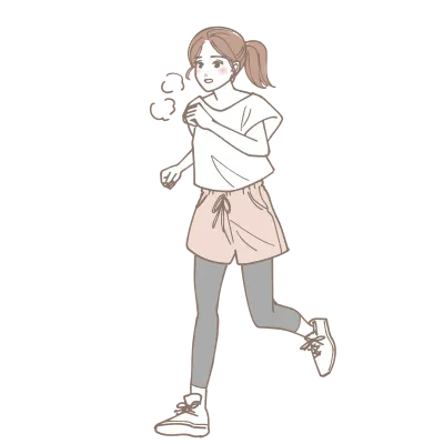 ランニングしている若い女性