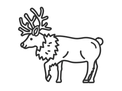 トナカイのイラスト