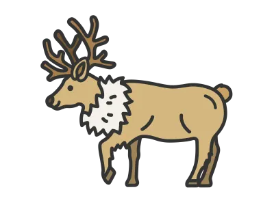 トナカイのイラスト