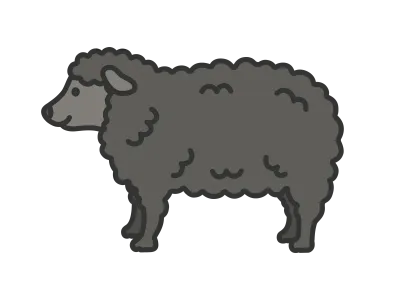 黒羊のイラスト