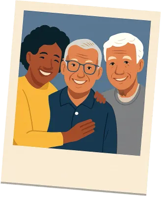 高齢者の家族写真の要素