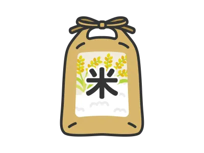 米袋に入ったお米のイラスト