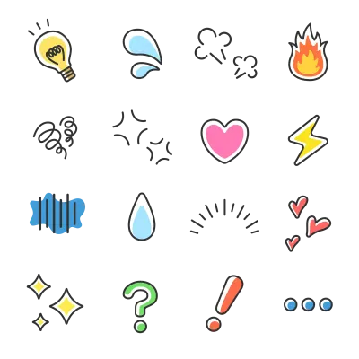 感情アイコンのイラストセット