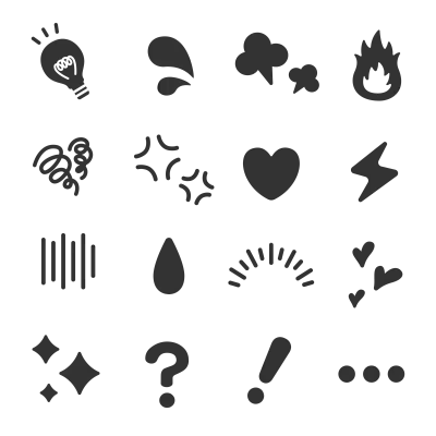感情アイコンのイラストセット