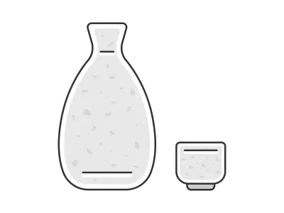 徳利とお猪口のイラストセット