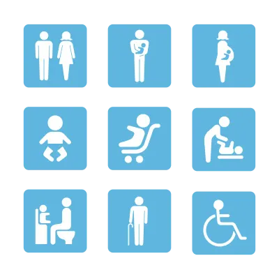 標識で使われる人のアイコンイラストセット