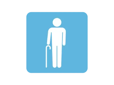 杖を持った人のアイコン