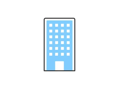 オフィスビルのアイコンイラスト