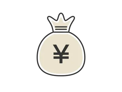 円袋のアイコンイラスト