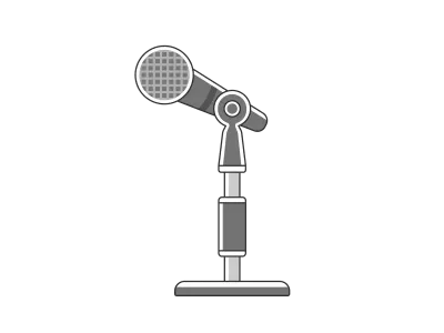 スタンドマイクのイラスト
