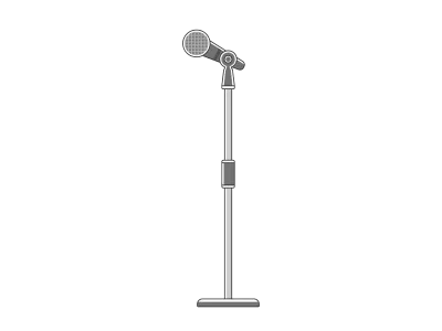 スタンドマイクのイラスト