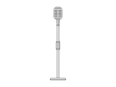 スタンドマイクのイラスト
