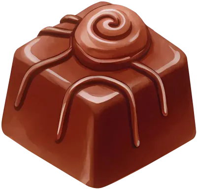 バレンタインの高級チョコレート水彩イラスト