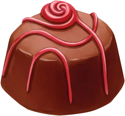 バレンタインの高級チョコレート水彩イラスト