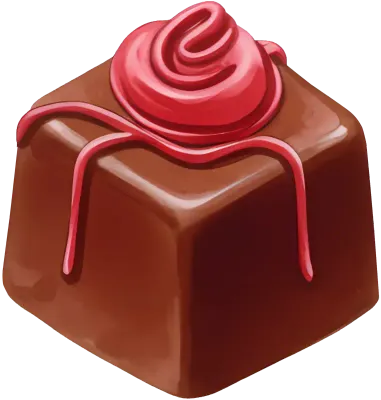 バレンタインの高級チョコレート水彩イラスト