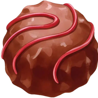 バレンタインの高級チョコレート水彩イラスト