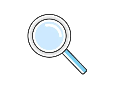 虫眼鏡のイラスト