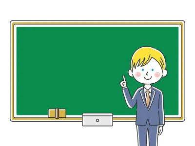授業をする男性教師のイラスト