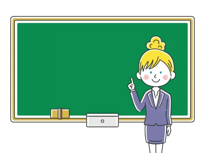 授業をする女性教師のイラスト