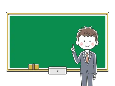 授業をする男性教師のイラスト