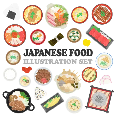 日本食のイラストセット
