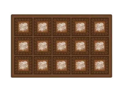 箱に入ったチョコレートスイーツのイラスト