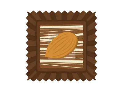 チョコレートスイーツのイラスト