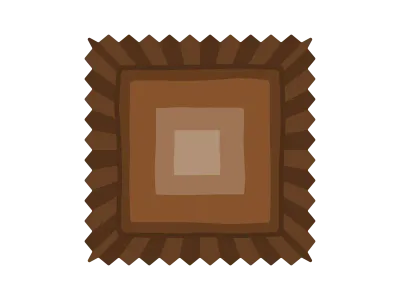 チョコレートスイーツのイラスト