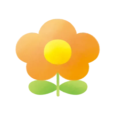 花とチューリップと草 ビビット