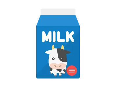 パック牛乳のイラスト