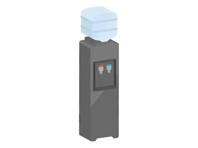 ウォーターサーバーの立体イラスト