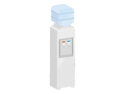 ウォーターサーバーの立体イラスト