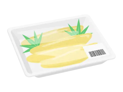 パックに入った数の子のイラスト