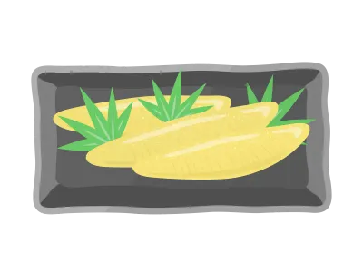 皿に盛られた数の子のイラスト