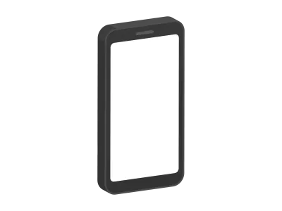 スマートフォンの立体イラスト