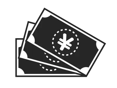 円紙幣のアイコンイラスト